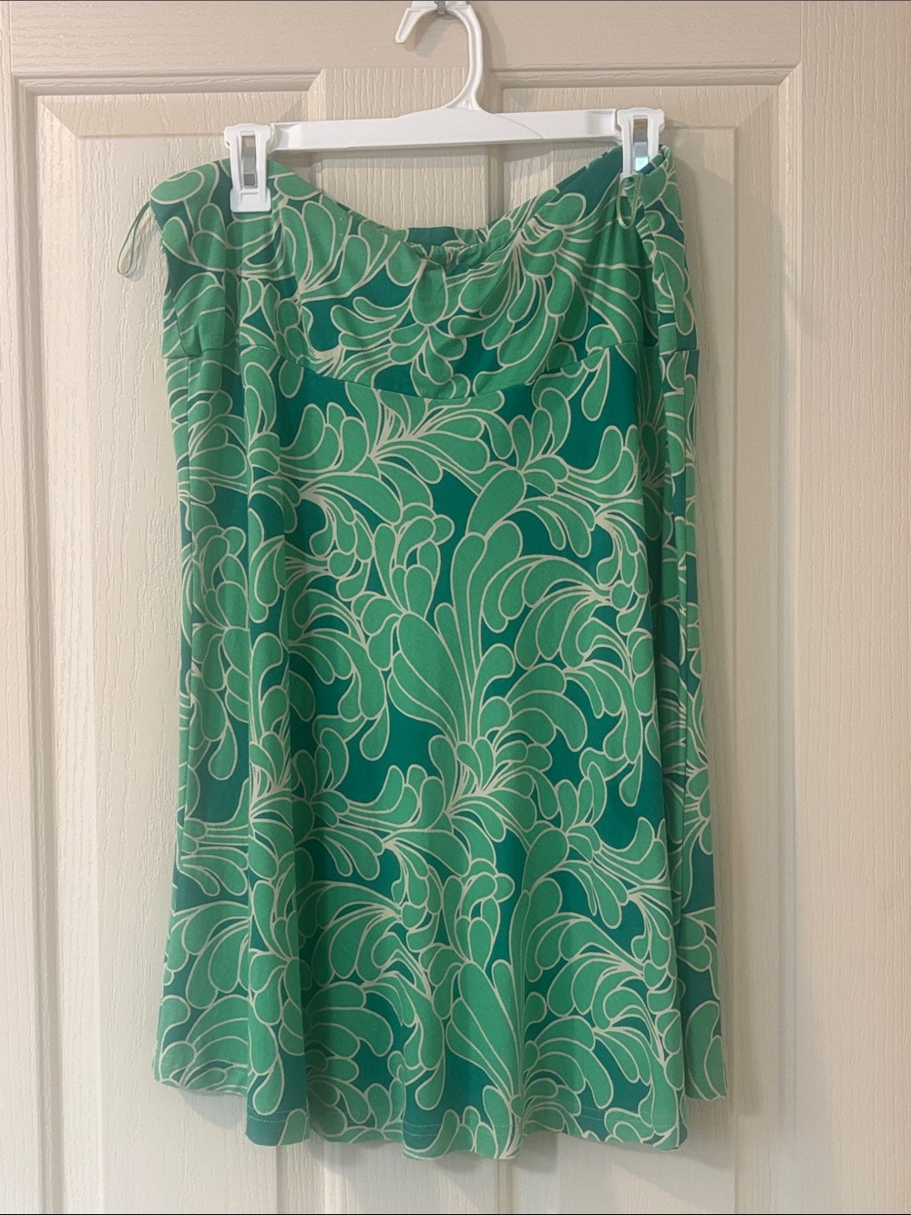 Green Printed A-Line Women's Skirt